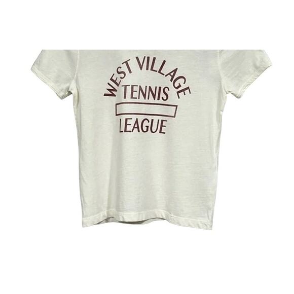 NWT J. Crew West Village Tennis League Short Sleeve T-Shirt XXS Cream #2918 - Picture 4 of 12